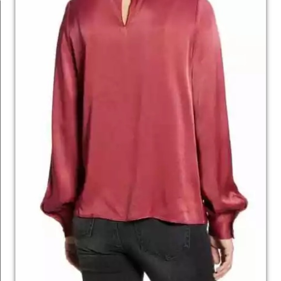 Rachel Parcell satin red blouse 8323 - Picture 3 of 12